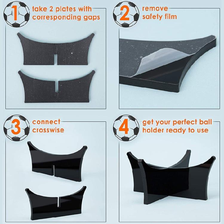 Autogramm Fußball Ausstellungsständer Ballhalter Klarer Acryl Stützsockel Gestell