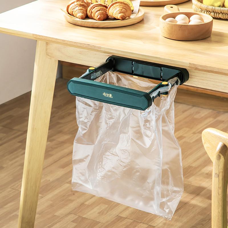 Kitchen Foldable Hanging Rack for Garbage Bags and Storage