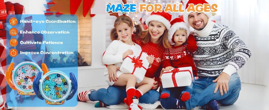 MagicBeans 3D Maze Magic 3D Labyrinth 3D Puzzle Cube Puzzle for Solo Elementary School Develops Balance and Ball, Cube, Ball, Game, Kids, Play,