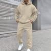 Men's Colour Hooded Long Sleeve Sweatshirt Home Trousers Running Suit