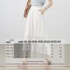 Women's Cotton Embroidered High-Waisted A-Line Midi Skirt