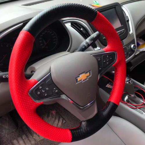 wdpf5 For Chevrolet CRUZE sail 3 MALIBU XL Cavalier Equinox DIY Custom leather carbon fiber car steering wheel cover auto parts
