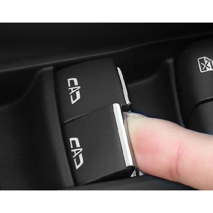 For Buick Envision 2016-2020 Silver Window Lift Panel Switch Button Sticker Trim