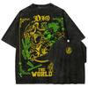 Anime JoJo's Bizarre Adventure T-Shirt Herren Unisex Kleidung Dio Brando Vintage Gewaschenes T-Shirt Sommer Baumwolle Tee Top Freizeitkleidung