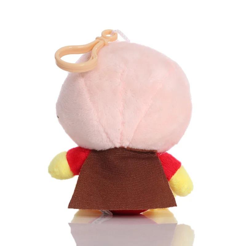 10cm Anpanman Plush Keychain Japanese Anime Stuffed Doll Backpack Pendant Soft Toy for Kids Gift
