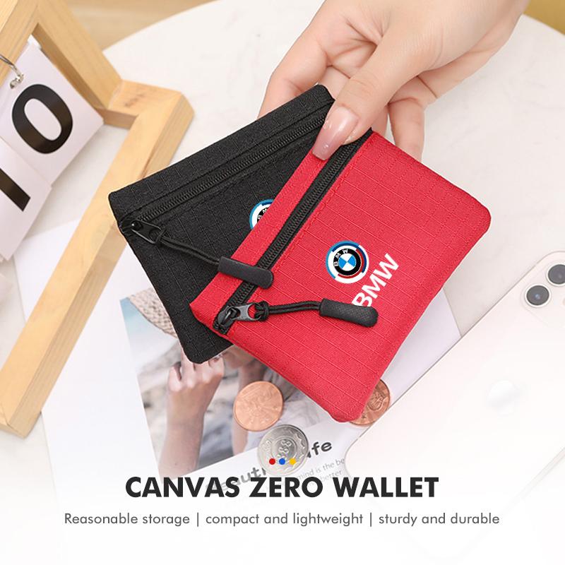 For BMW Portable Car Coin Purse Bank Card Storage Bag Key Stowing Holder Accenssories 50th Anniversary Edition E36 E46 E53 E90 YA1