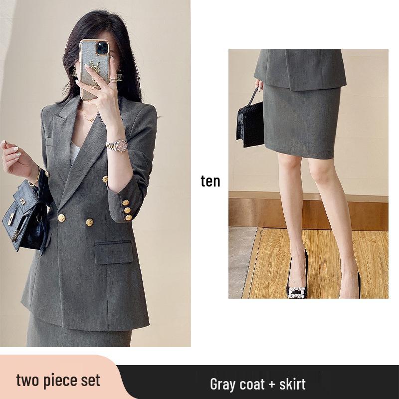 Women's 2025 High-End Professional Suit Set - Spring/Autumn Formal Wear