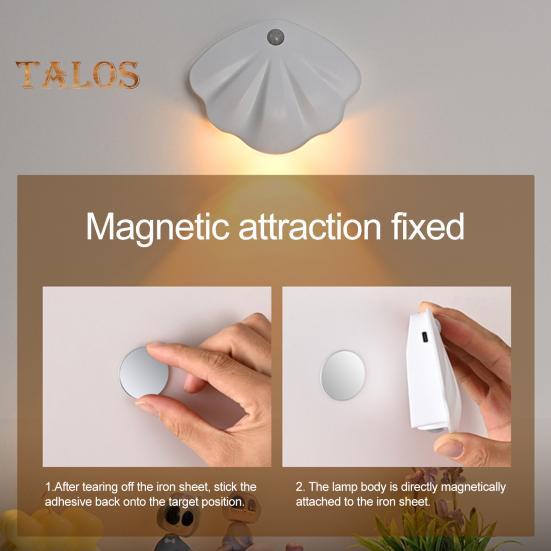 Motion Sensor Night Light Dimmable 3 Light Modes Auto On/Off Rechargeable Simple Installation Wireless Magnetic Wall Light