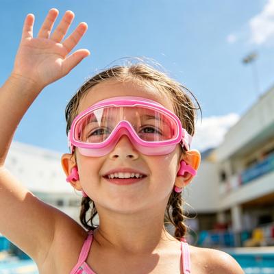 Children Swim Goggles with Earplugs Waterproof No Leakage Anti-Fog UV Protection Boys Girls Wide View Goggles Diving Snorkeling Equipment