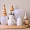 Double Rabbit Ear Silicone Candle Mold DIY Stripe Egg Bunny Aromath Soap Molds Plaster Resin Crafts Making Home Easter Decor