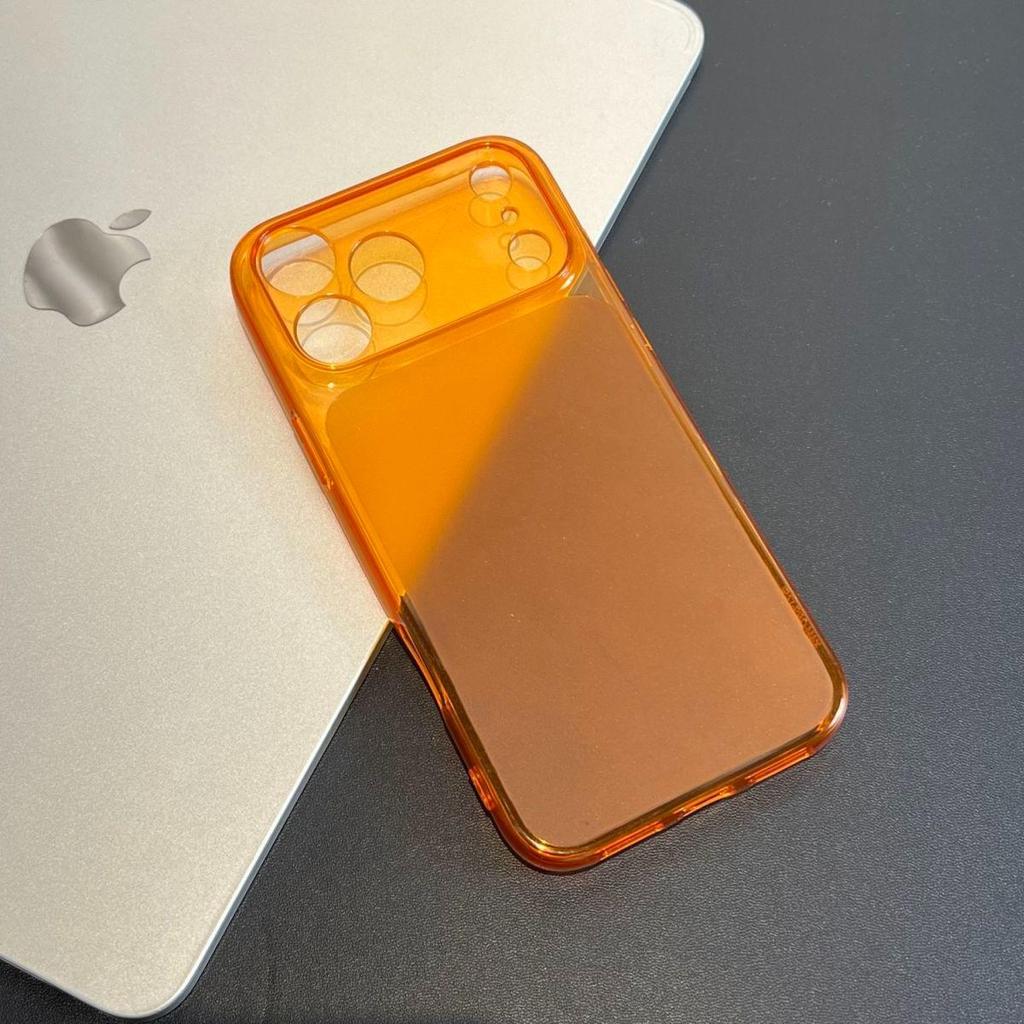 Matte TPU Transparent Drop-Proof Phone Case for 17 Pro Max/16 Pro Max, Orange