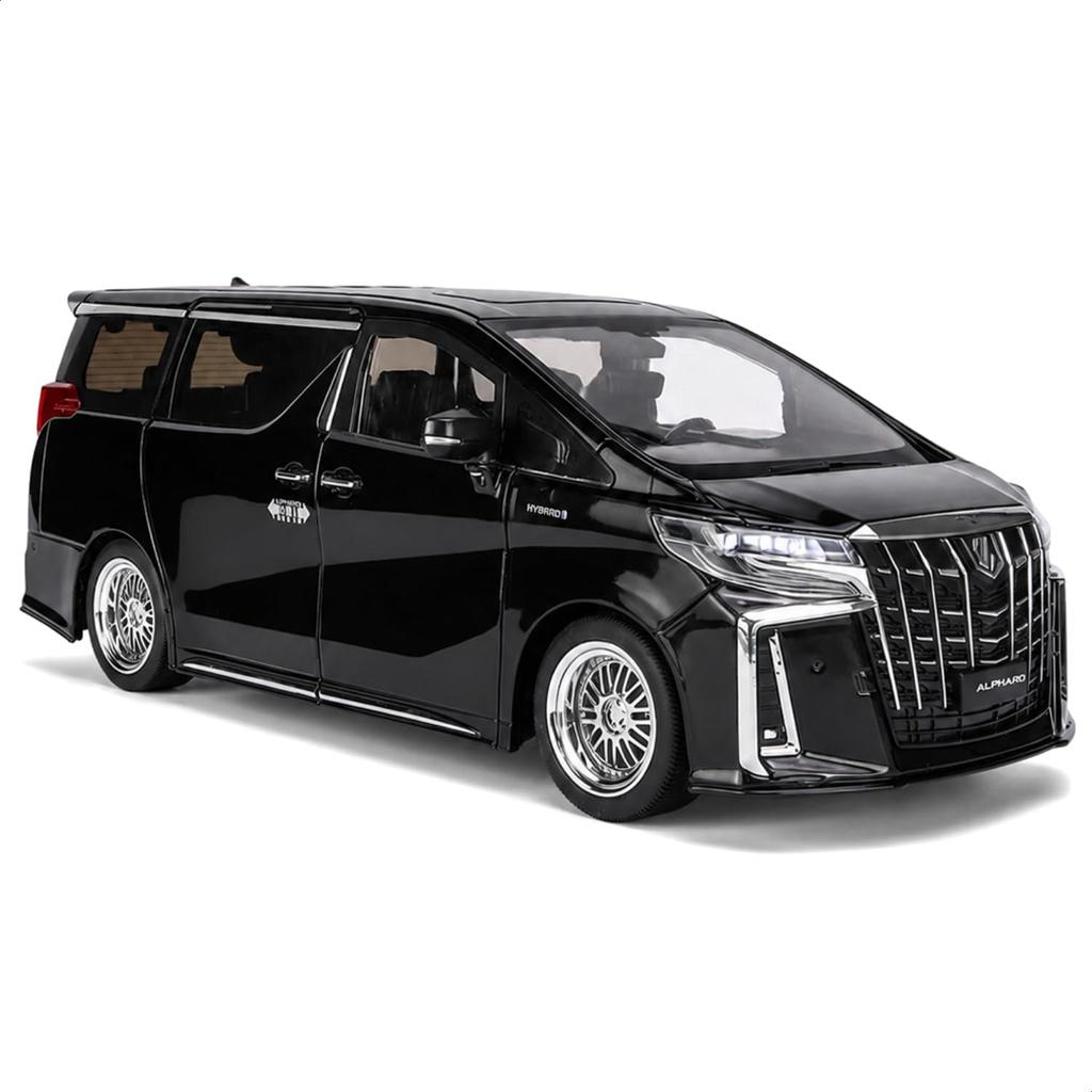 Heimanba Toyota Alphard 2023 Diecast Miniaturauto H1162 1/18 / (Schwarz BK)