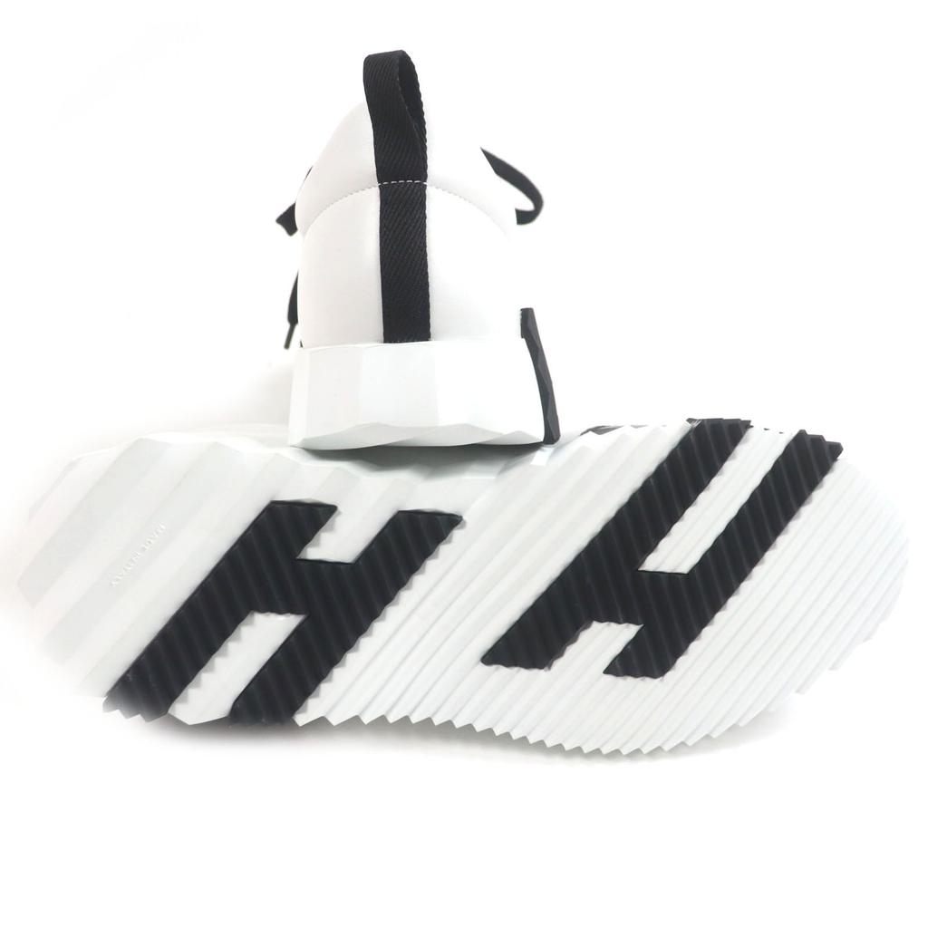 Hermes Sneakers White Black Crocodile 42 995336 Used