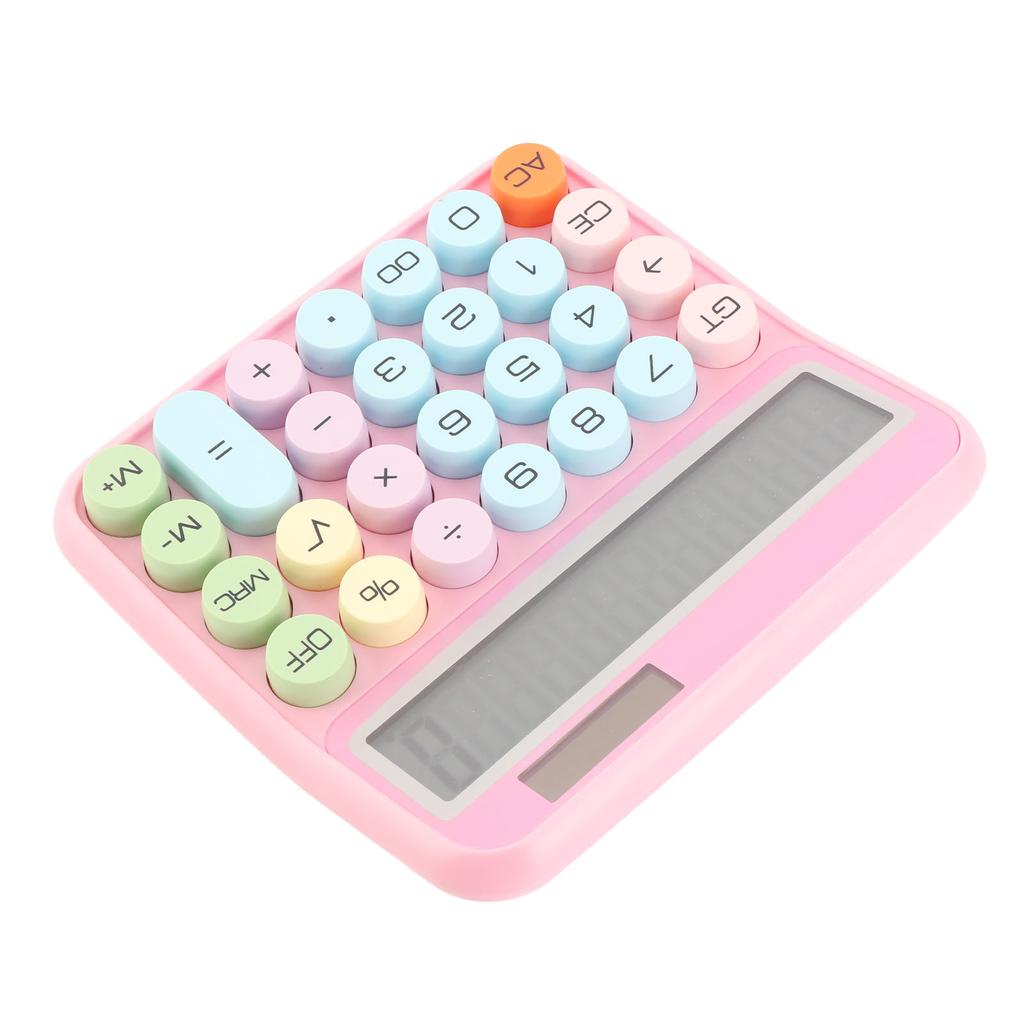 12 Digit Colorful Calculator Mechanical Keyboard Calculator Electronic Desktop Calculator for Home School