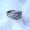European and American New Style Hollow Auspicious Cloud Pattern Ring for Men with Retro National Style Design