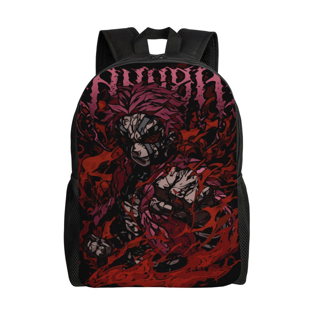 Demon Slayered Backpack Anime Characters Boy Polyester University Backpacks Print Streetwear School Bags Rucksack