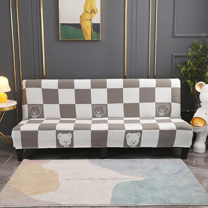 Stretch Futon Cover Armless Sofa Covers Sofa Bed Covers Couch Cover Sofa Slipcover Furniture Protector With Elastic Bottom 1Pc