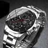 Watch Four-Piece Men'S Accessories Watch Necklace Bracelet Cross Necklace Men'S Quartz Watch