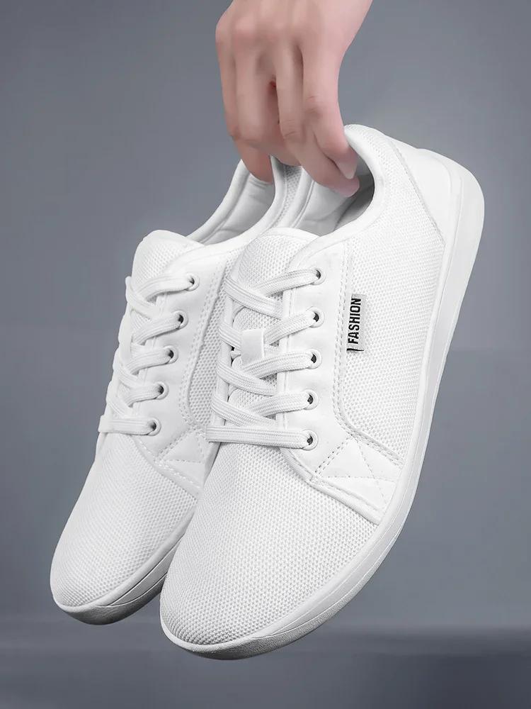 

Кроссовки для бега с широким носком, новые мужские черные дышащие сетчатые легкие амортизирующие черные теннисные туфли Le Fu Shoes 37 белый