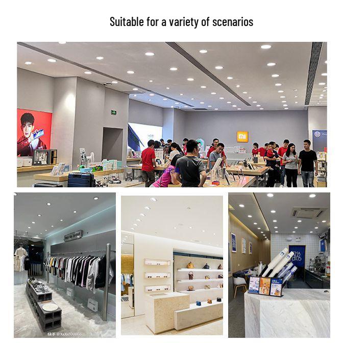 4-inch 12W & 6-inch 18W Commercial Downlight Recessed Ceiling Light with 9 or 15 Holes