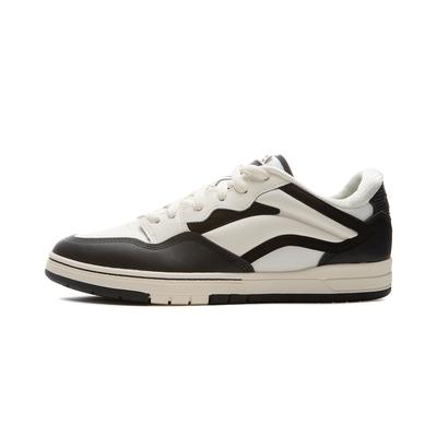 Li Ning Slip Resistant Abrasion Resistant Low Top Skateboard Shoes Men's Black White AEPV035-2