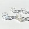 Miniature Glass Flower Figurine Small Hand Blown Faux Crystal Flower Bouquet in Vase