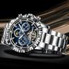 POEDAGAR Fashion Luxury Men Watch Automatic Date Week Man Wristwatch Hollow Tourbillon Mechanical Stainless Steel Men's Watches
