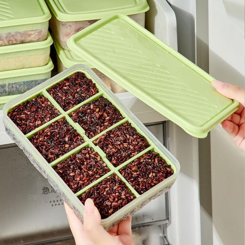 Detachable Multi Compartment Food Storage Box Freshness Preservation Meat Rice Freezing Sub Packing Rectangular Box
