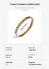 18K Electroplated Women's Retro Enamel Drip Oil Titanium Steel Bracelet, 6mm