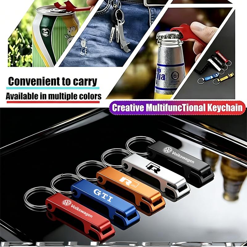 1Pcs Portable Beer Bottle Opener Keychain Accessories For VW GTI Polo Golf Passat B6 Tiguan Jetta T-ROC Touareg Taigo CC Hub Cap ulvn02