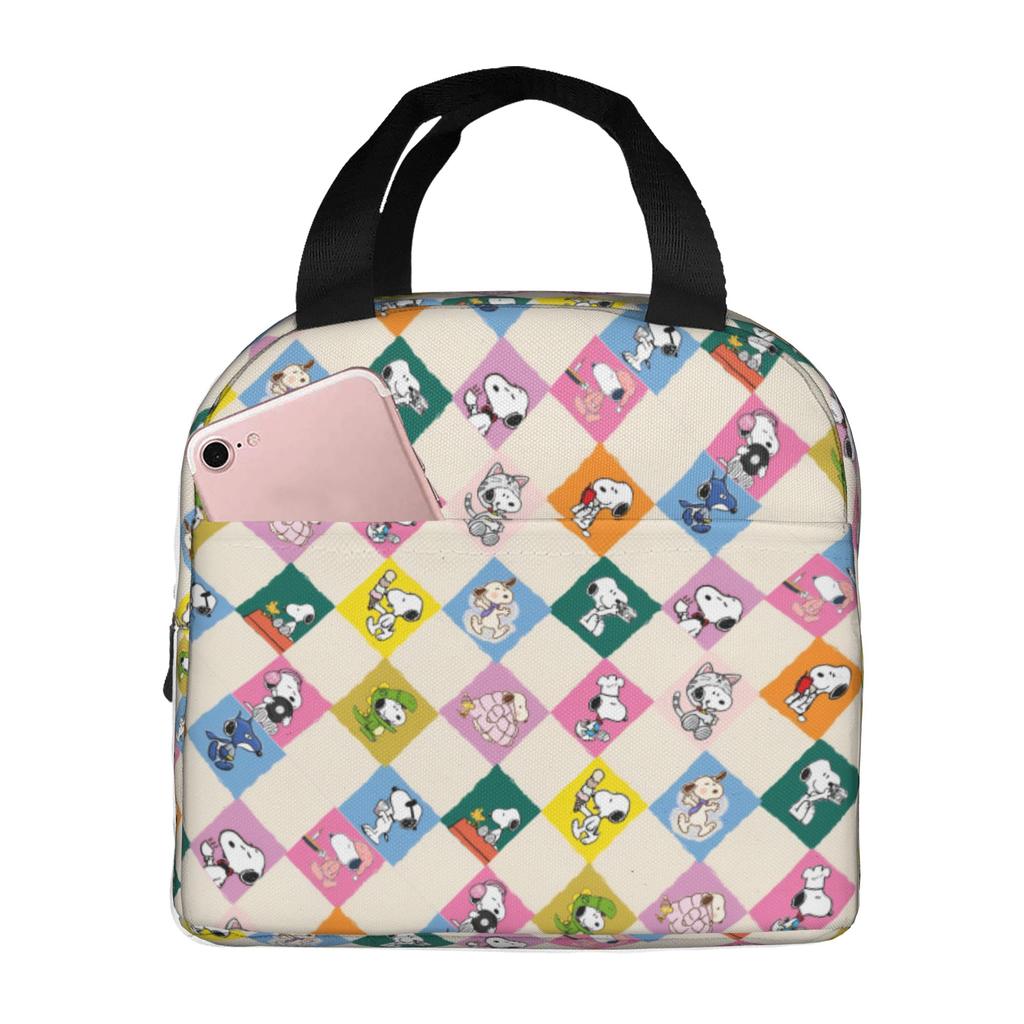 Custom S-Snoopies Portable Lunch Box Women Men Leakproof Manga Thermal Cooler Food Insulated Lunch Bag Office Work