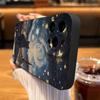 Funny Starry Sky Cat Pattern Phone Case For iPhone 17 16 15 14 13 12 11 Pro Max Mini 7 8 Plus SE Cute Cartoon Animals Soft Cover