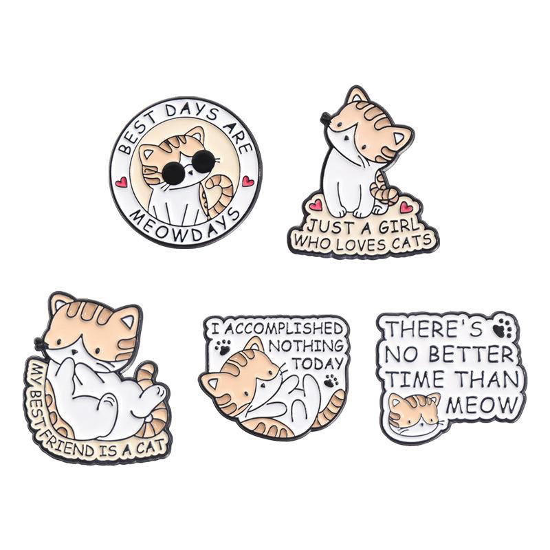 And Fun Colorful Cat Inspired Metal Brooches Perfect For Adding Personality To Any Outfit