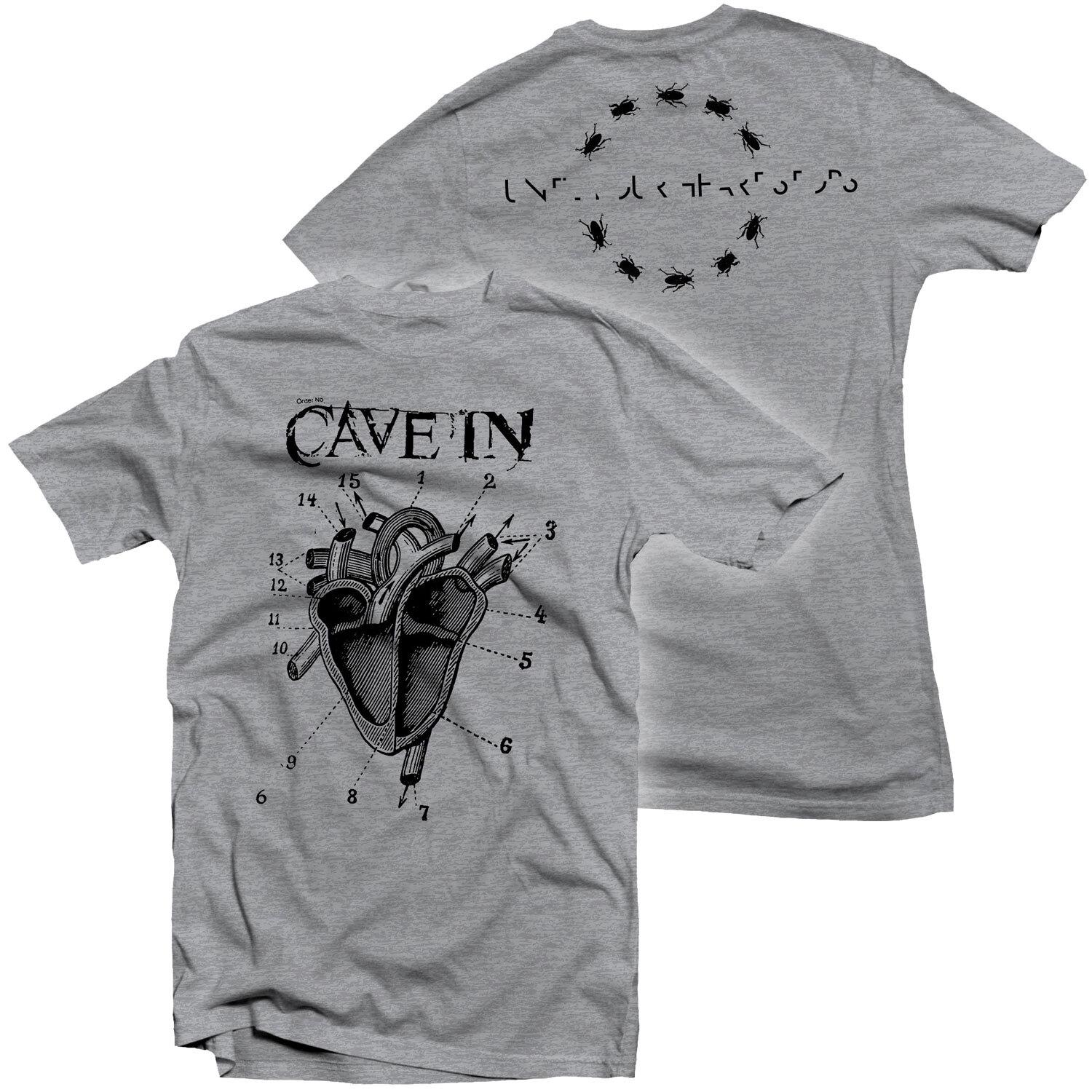 

CAVE IN Classic Heart Grey T-Shirt NEW! Relapse Records TS4740 S