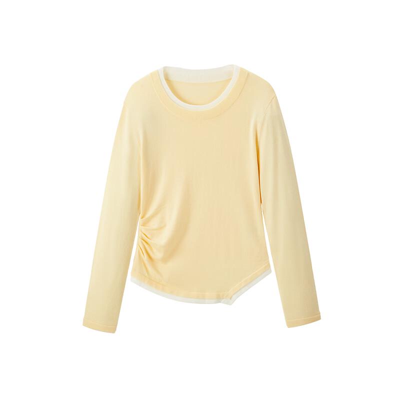 PEACEBIRD Women's Faux Two-Piece Knit Sweater