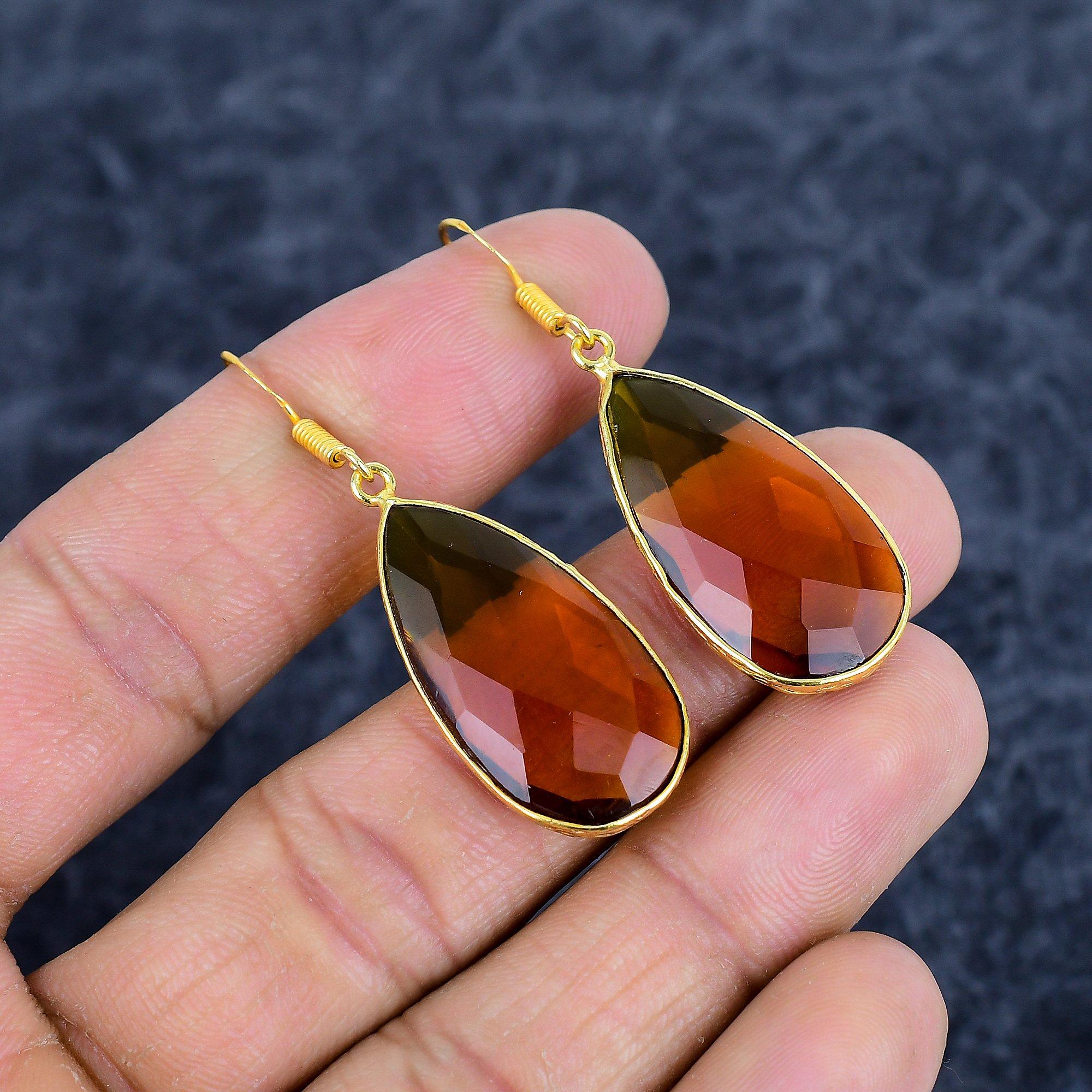 

Bi-Color Tourmaline Gemstone 925Sterling Silver Jewelry Earring 2.05 M-3143