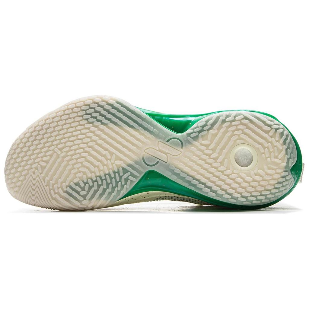 Li Ning Speed 11 Support Rebound Niedrig geschnittene Basketballschuhe Herren Weiß Grün ABAU053-14