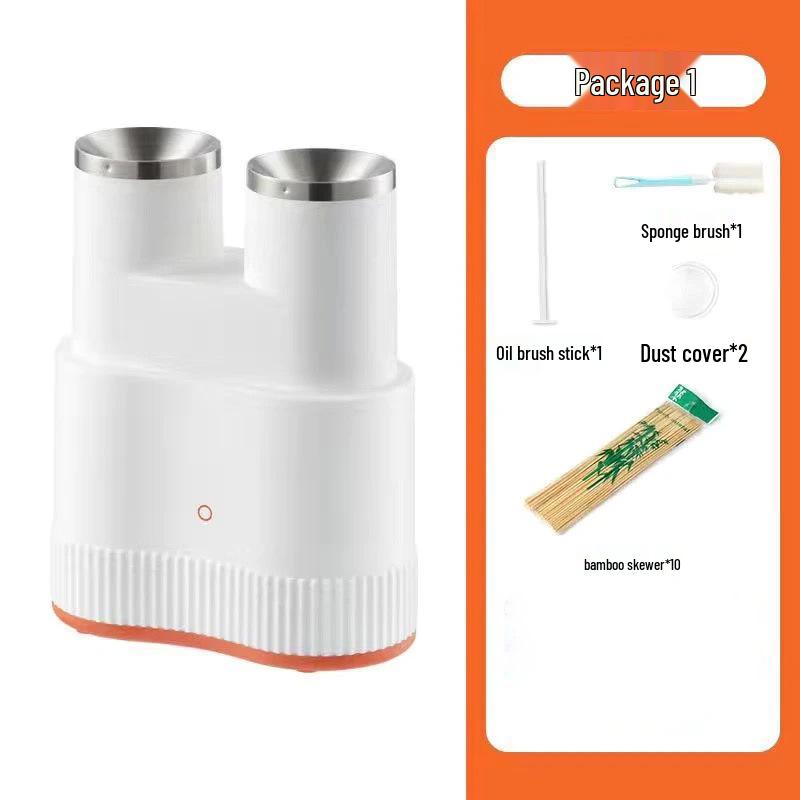 

Compact Dual-Pot Breakfast Maker: Automatic Egg & Sausage Cooker with Double Barrel Egg Roll Feature 500-1000 белый