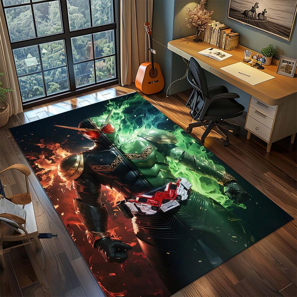 Kamen Rider Teppich für Wohnzimmer Schlafzimmer Heimdekoration Coole Film-Matte Bodenmatte