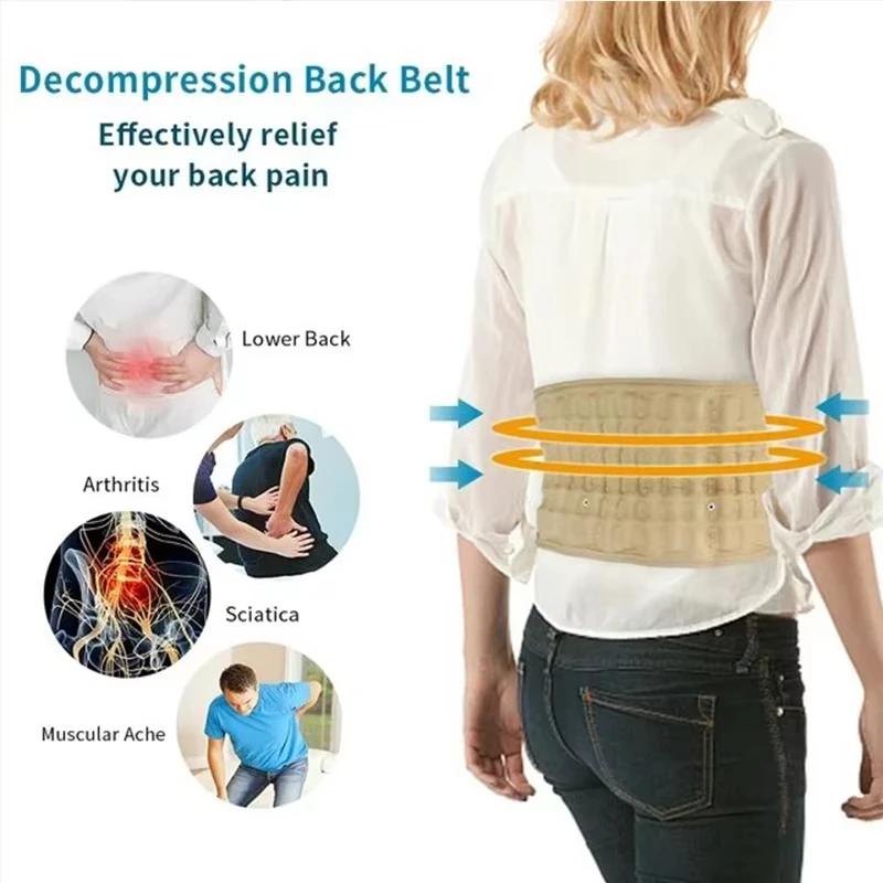 Adult Inflatable Waist Brace Lumbar Support Air Traction Fixed Belt Spine Traction Device for Back Pain Relief