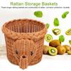 Cartoon Elefantenform Rattan Brot Obst Snacks Aufbewahrungskörbe Lebensmittel Servierkörbe(Braun)