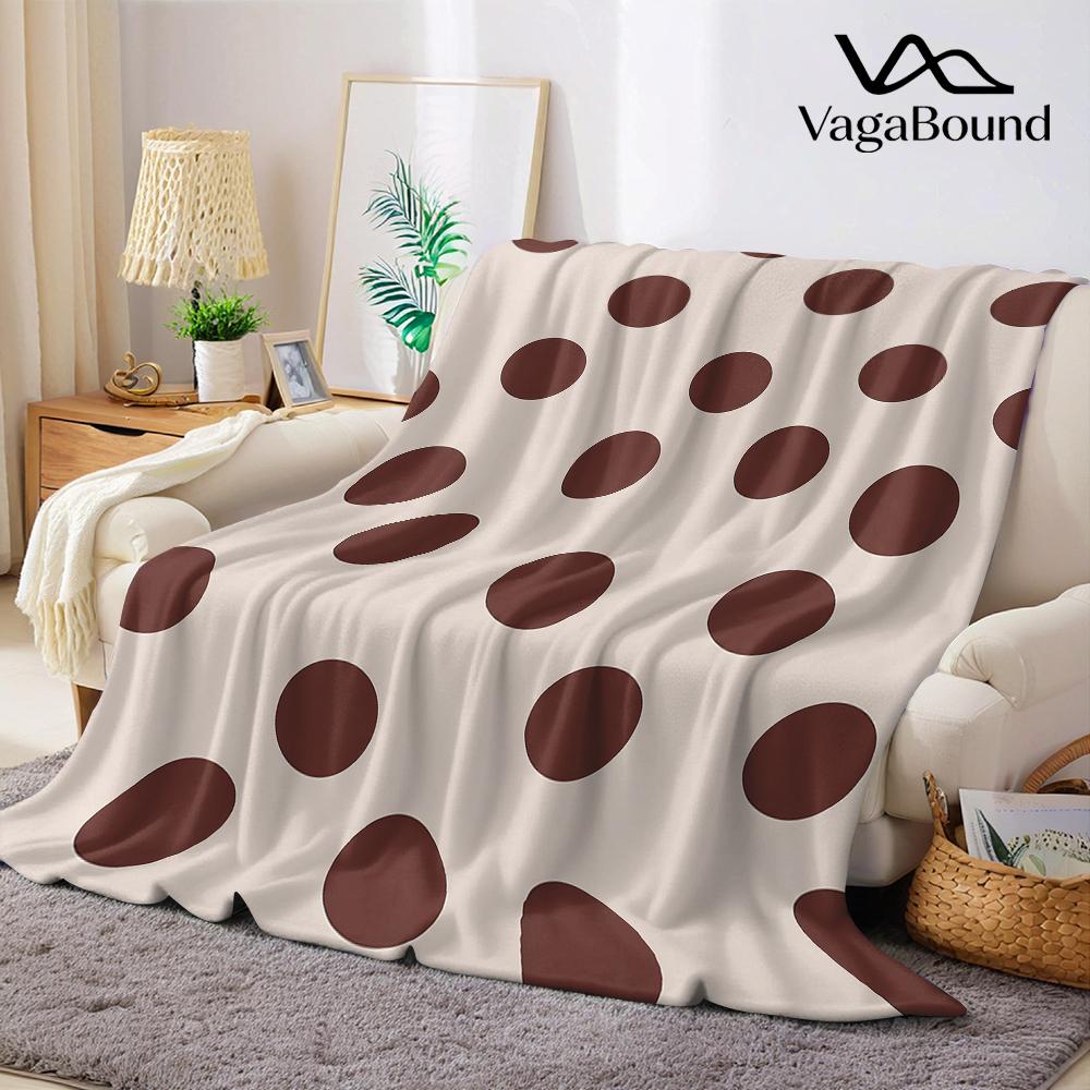 Braune Pünktchen Flanelldecke Warm Weich Halloween Weihnachten Sofa Warm Gemütlich Dekoratives Dekor Geschenk Für Alle Jahreszeiten
