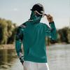 Lightweight Hooded Sun Protection Shirt Long Sleeve Rash Guard Top with Face Cover for Outdoor Activities UV Blocking Breathable Quick Dry