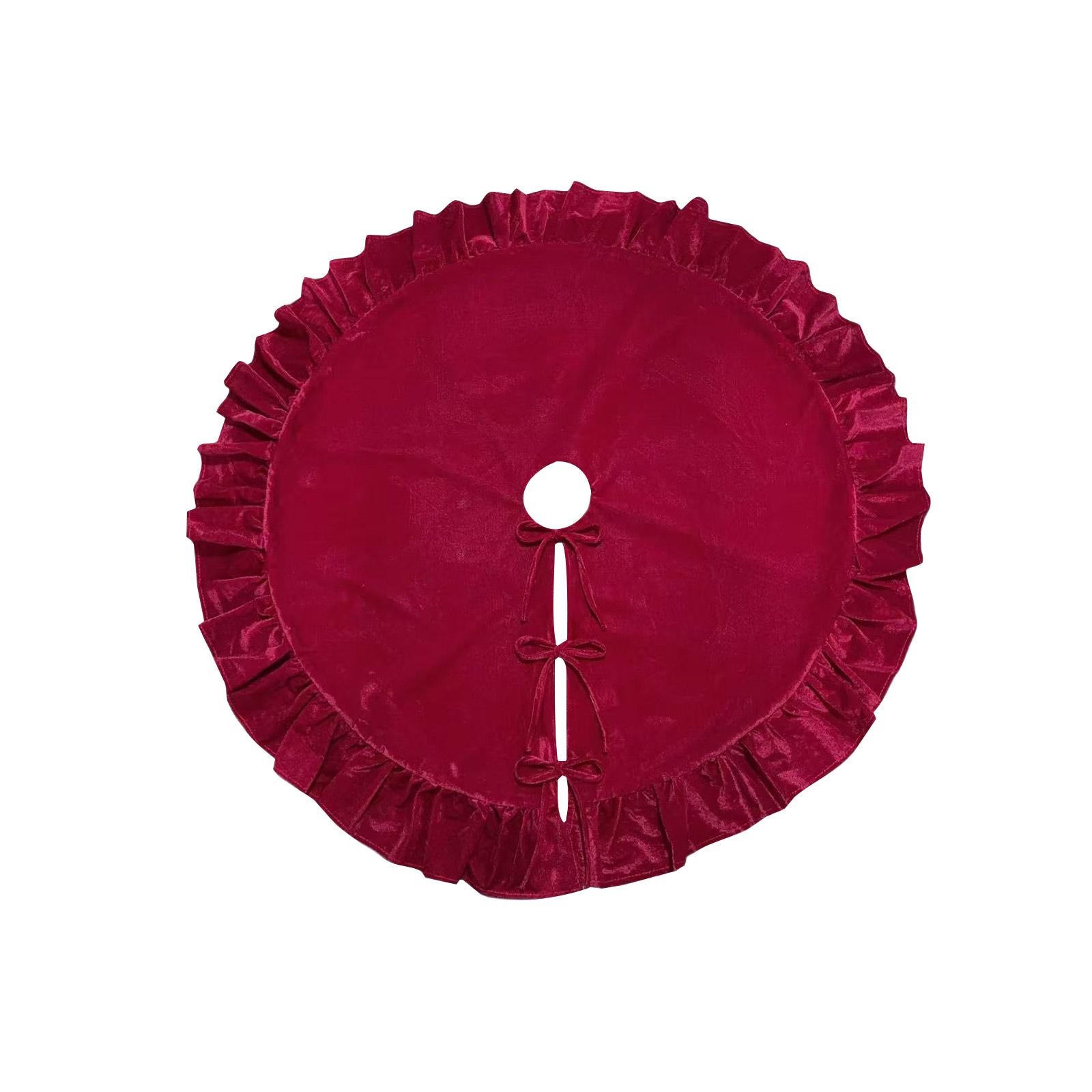 

Solid Color Velvet Christmas Lace Tree Dress 122CM One Size