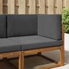 Outdoor Sofa Cushion Set 3 Pcs Anthracite Polyester