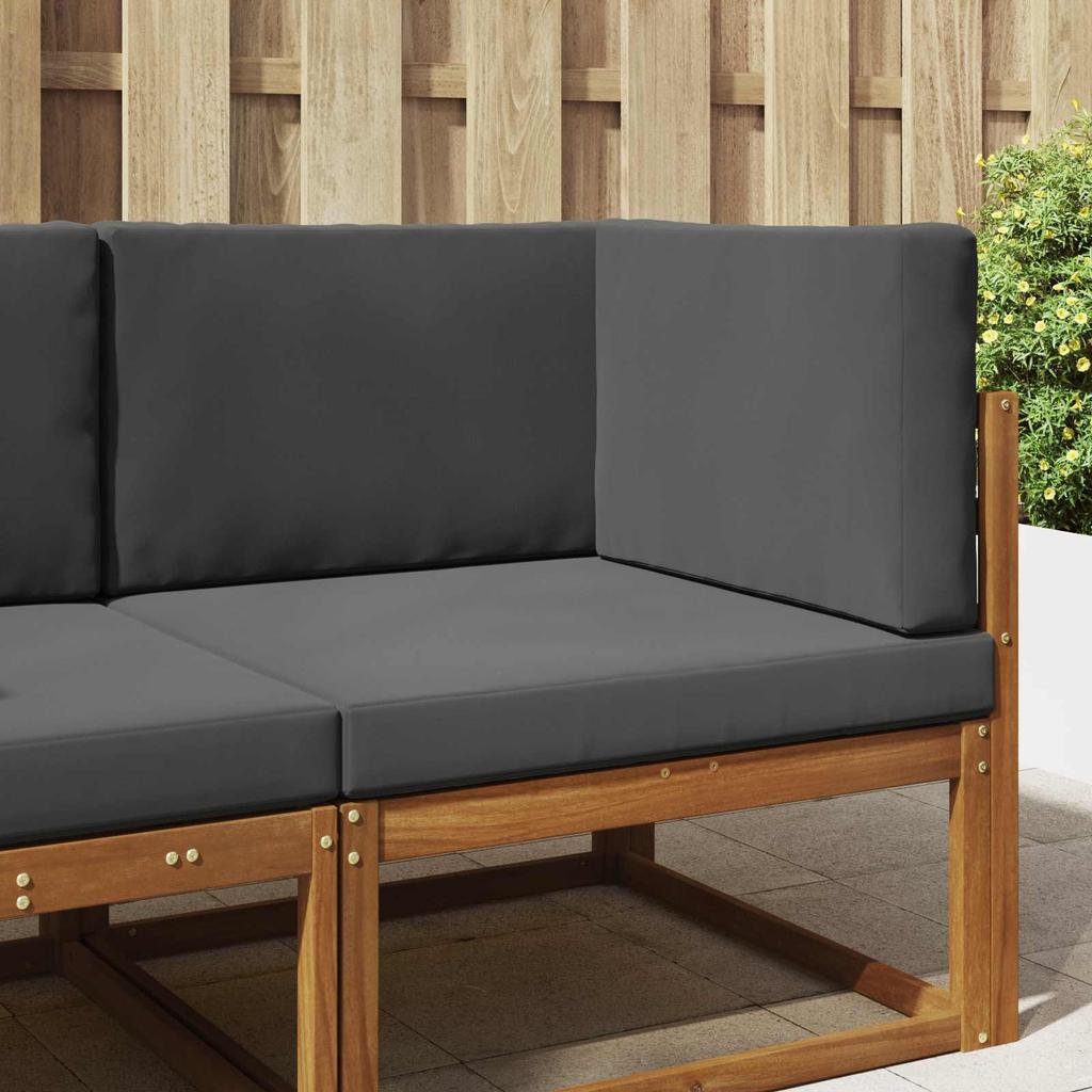 Outdoor Sofa Cushion Set 3 Pcs Anthracite Polyester