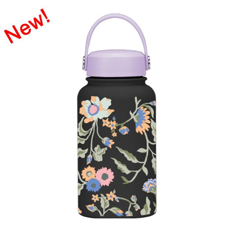 650Ml Thermos Cup Wide Mouth Portable Vacuum Children'S Student Sports Kettle Outdoor Printing Water Cup