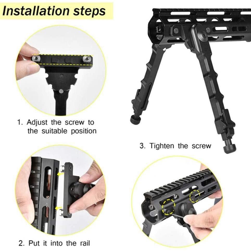 Tactical MLOK Bipod 7.5-9 Inches Bipod for Rifle for Outdoor, Range, Hunting and Shooting