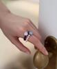 Bonbeau Bold Crystal Pearl Beads Ring Swarovski Crystal Cubic Pearl Beads Ring 4Mm