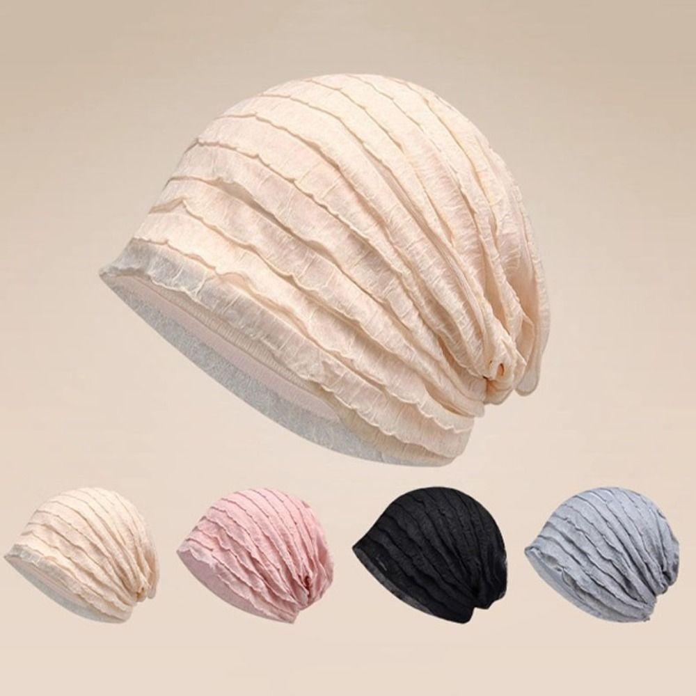 Air Conditioner Protection Slouchy Beanie Hat Lightweight Bald Head Cover Cap All Season Wear